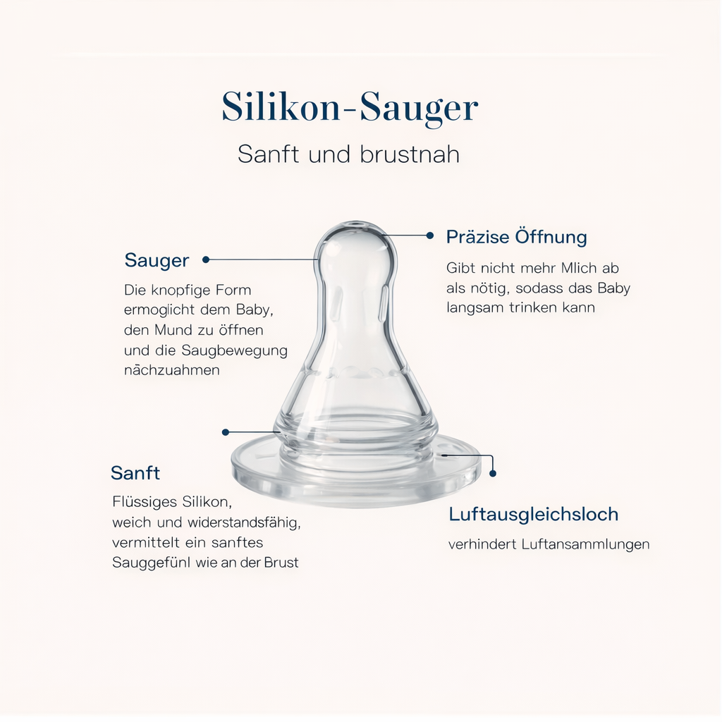 Freihand-Babyflasche